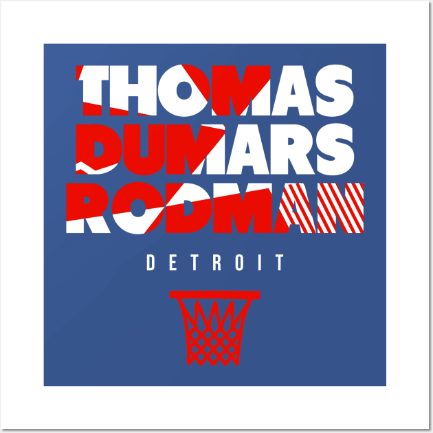 Detroit Throwback Basketball Wall Art by funandgames